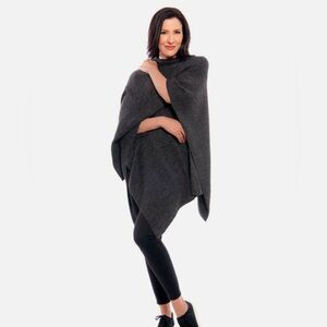 Alpaca and Silk Blend Shawl one size fits all Charcoal grey